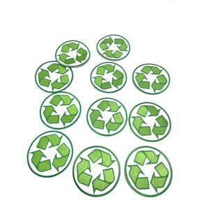 Recycle Sign Novelty Iron on Patch 3x3 inch Patches Bundle Lot Of 11Pc